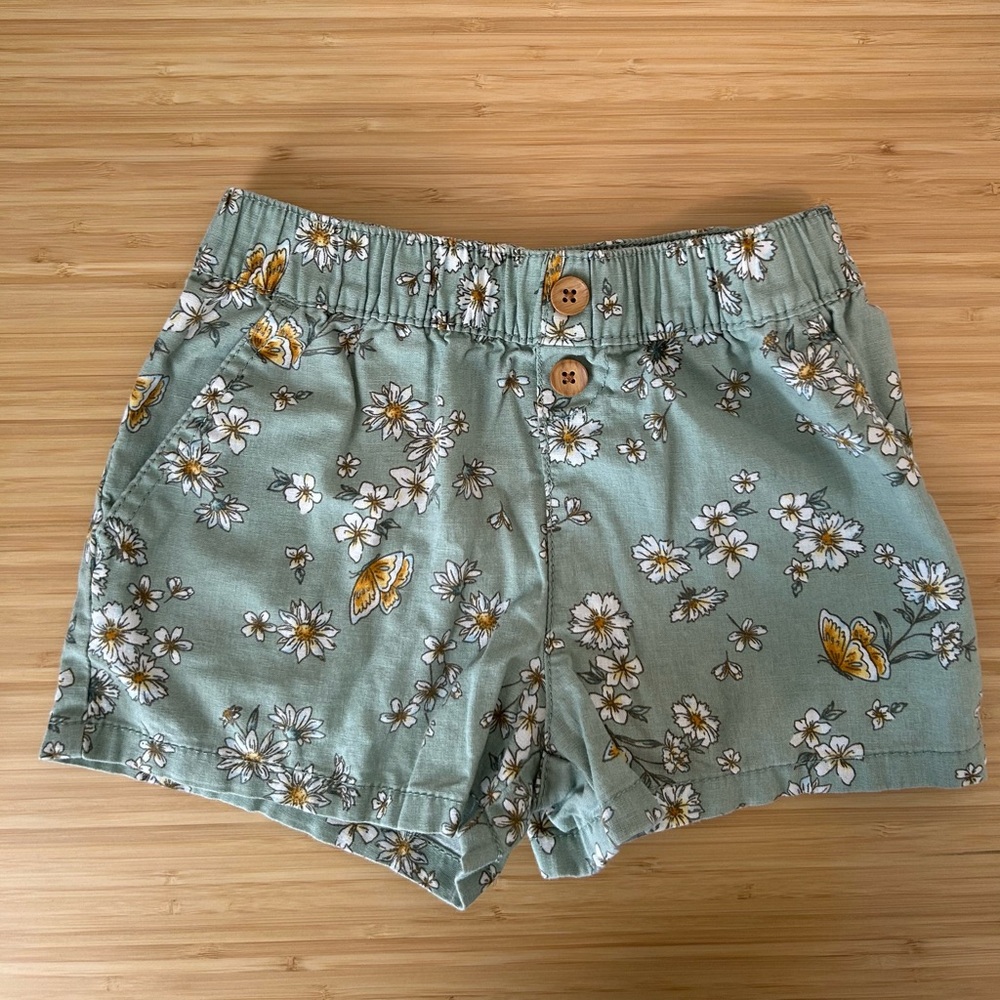 Used, Osh KoshBgosh girl shorts, green/ floral